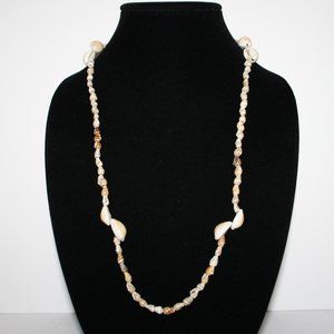 Vintage shell necklace 38"